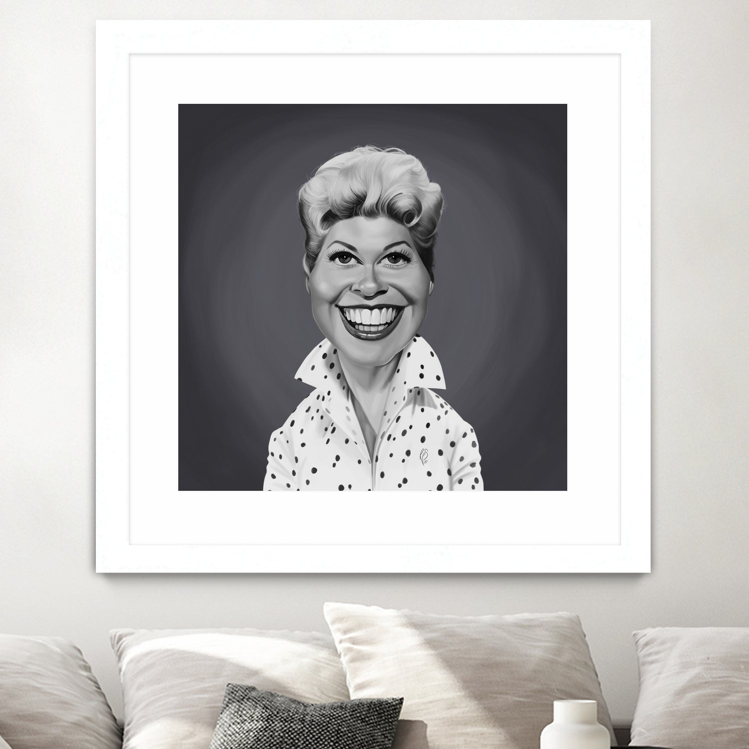 Doris Day by Rob Snow on GIANT ART - gray digital painting