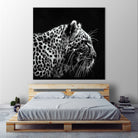 Leopard by Rainbow style on GIANT ART - black 3d art