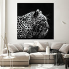 Leopard by Rainbow style on GIANT ART - black 3d art