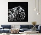 Leopard by Rainbow style on GIANT ART - black 3d art