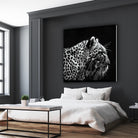 Leopard by Rainbow style on GIANT ART - black 3d art