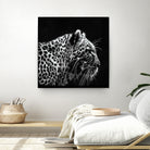 Leopard by Rainbow style on GIANT ART - black 3d art