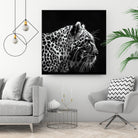 Leopard by Rainbow style on GIANT ART - black 3d art