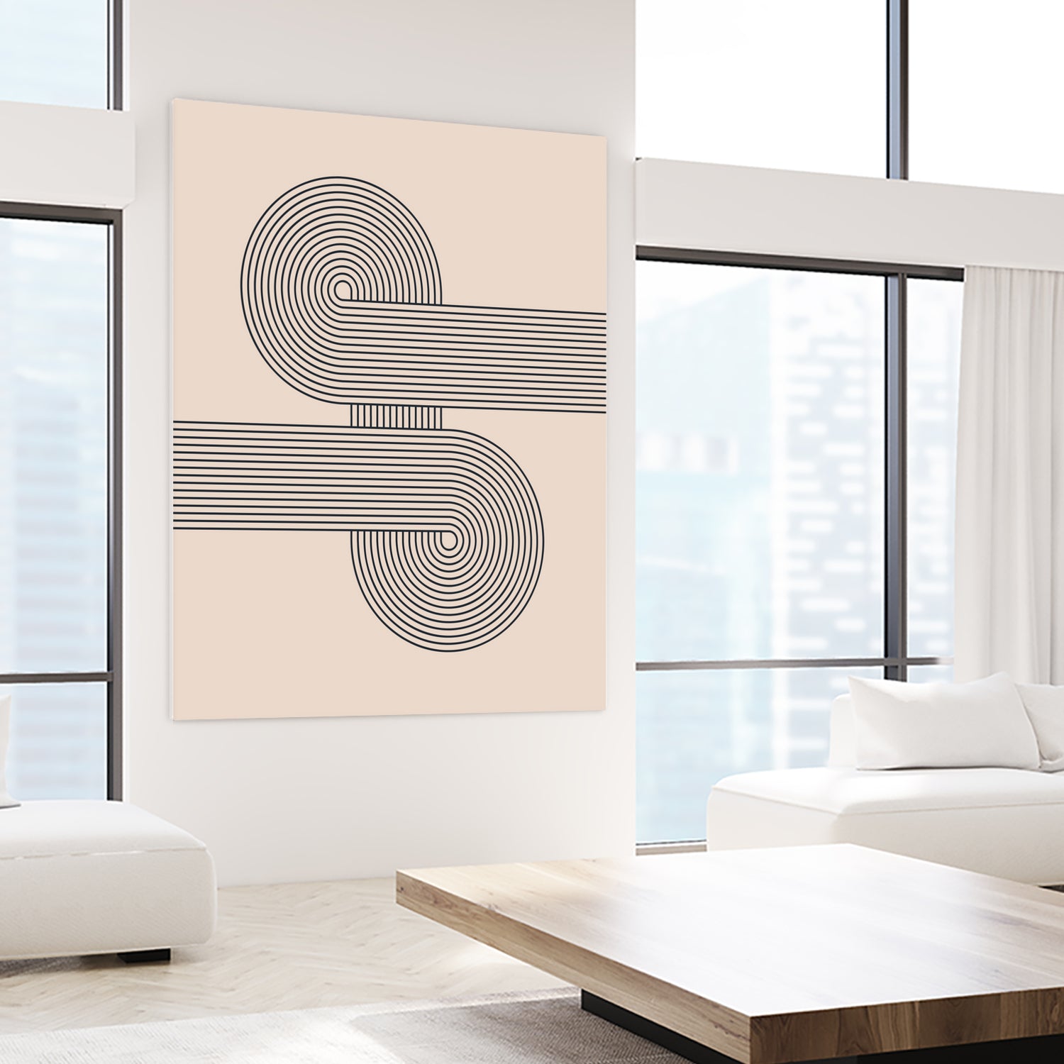 Mid century Modern Geometric by Akshay Mahatme on GIANT ART - black digital drawing