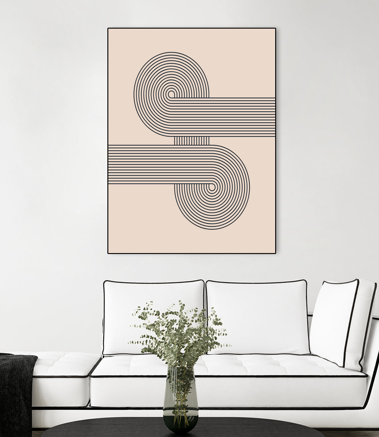 Mid century Modern Geometric by Akshay Mahatme on GIANT ART - black digital drawing