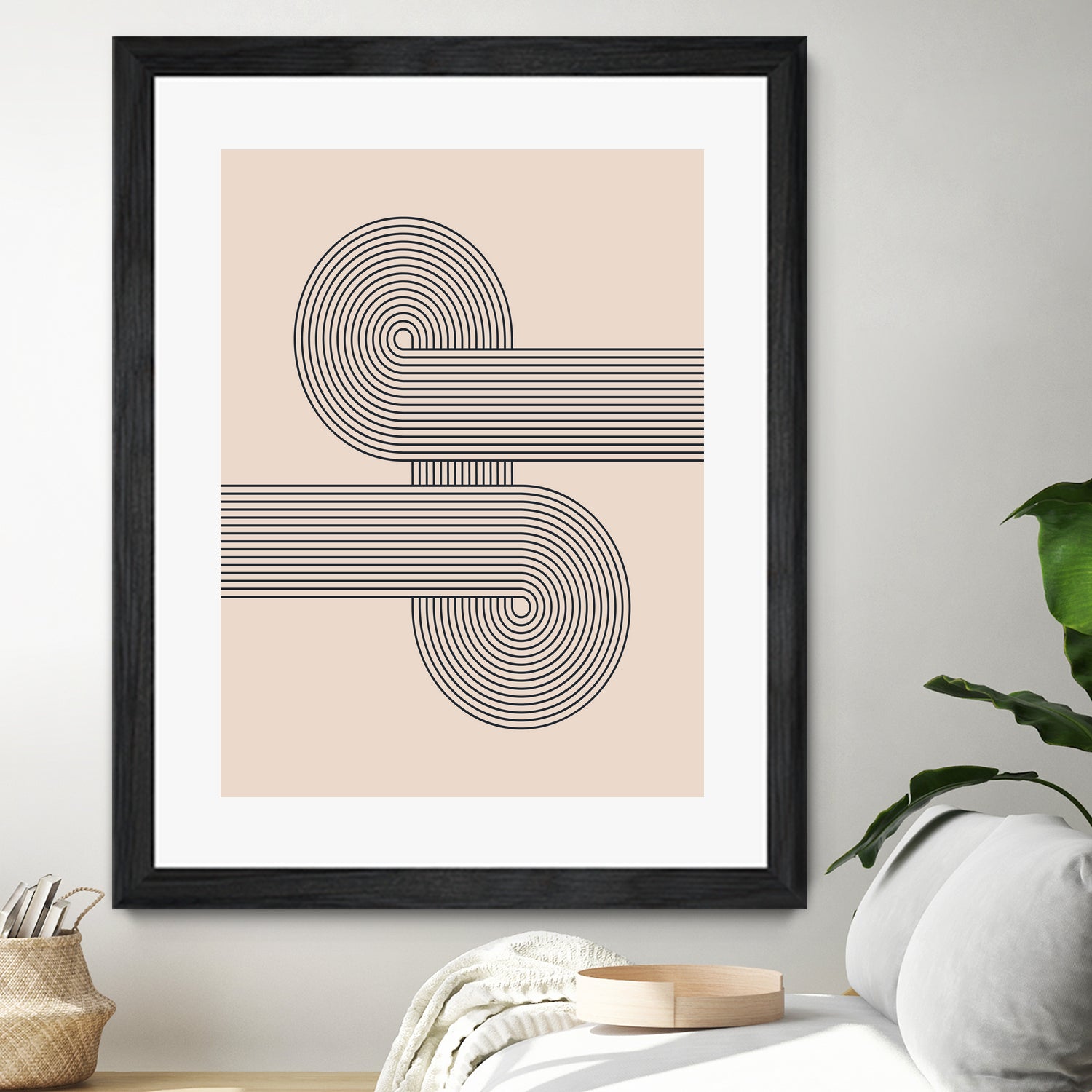 Mid century Modern Geometric by Akshay Mahatme on GIANT ART - black digital drawing