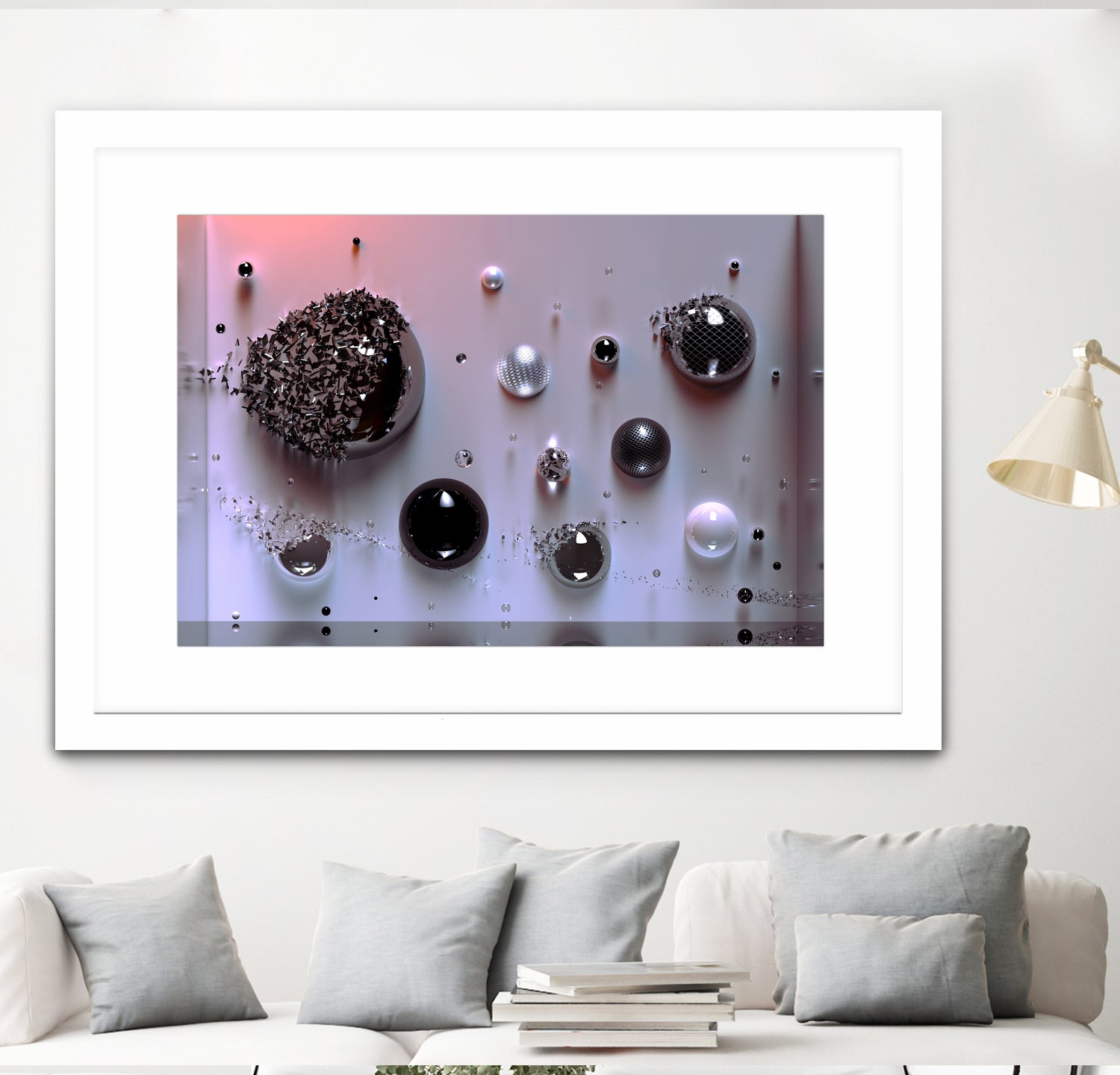 Wall Spheres AE by Michael Mist on GIANT ART - pink 3d art