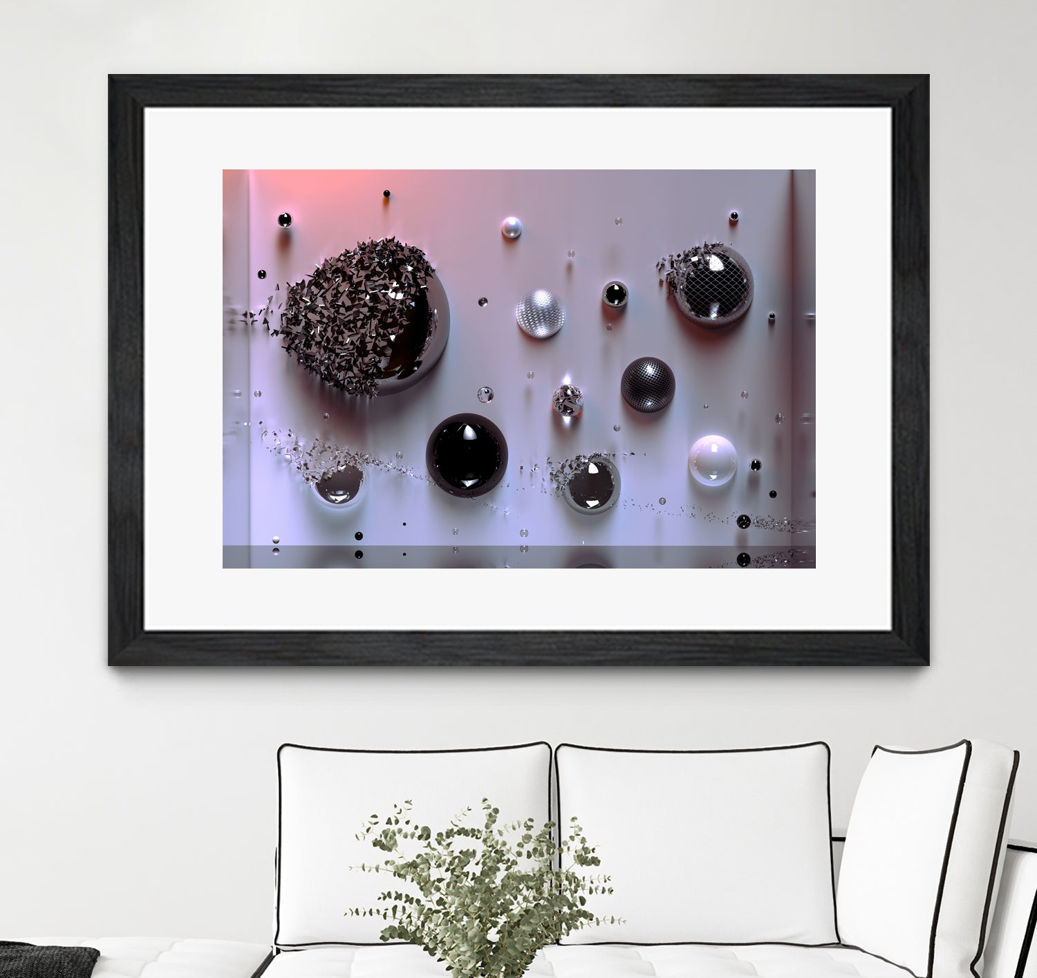 Wall Spheres AE by Michael Mist on GIANT ART - pink 3d art