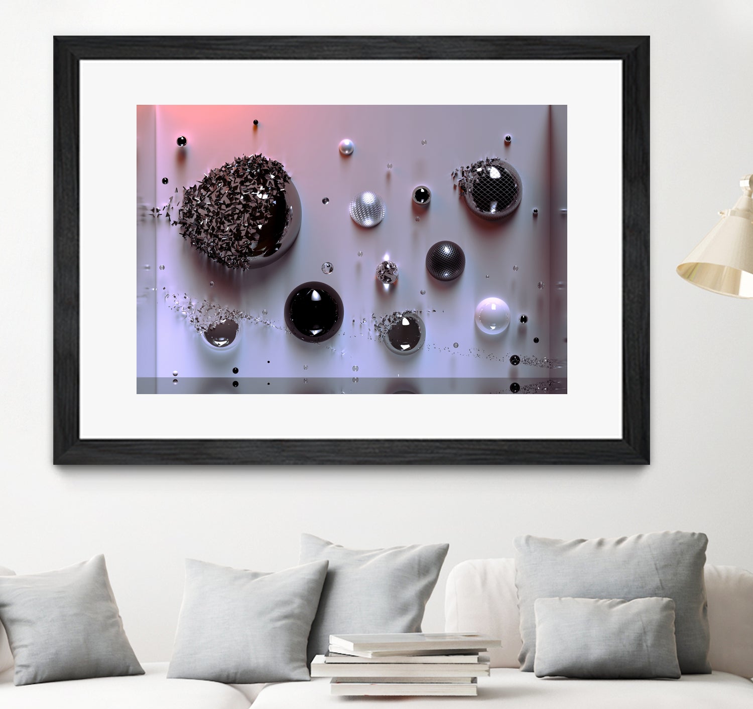 Wall Spheres AE by Michael Mist on GIANT ART - pink 3d art