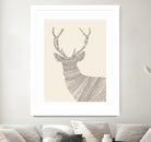 Stag / Deer (On Beige) by Florent Bodart on GIANT ART - digital drawing