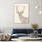 Stag / Deer (On Beige) by Florent Bodart on GIANT ART - digital drawing