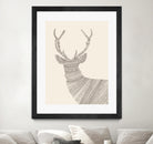 Stag / Deer (On Beige) by Florent Bodart on GIANT ART - digital drawing