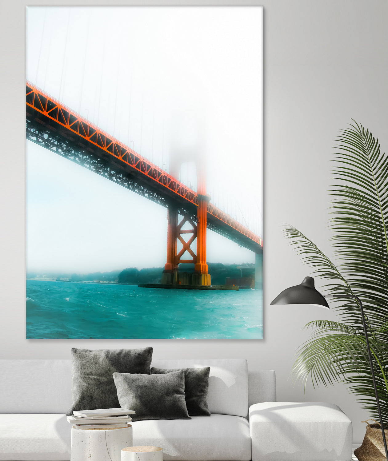 bridge and bay view at Golden Gate Bridge, San Francisco by sutee monchitnukul on GIANT ART - red photo manipulation