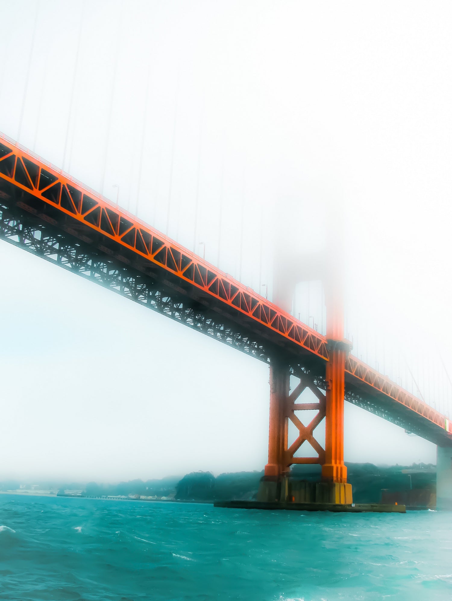 bridge and bay view at Golden Gate Bridge, San Francisco by sutee monchitnukul on GIANT ART - red photo manipulation