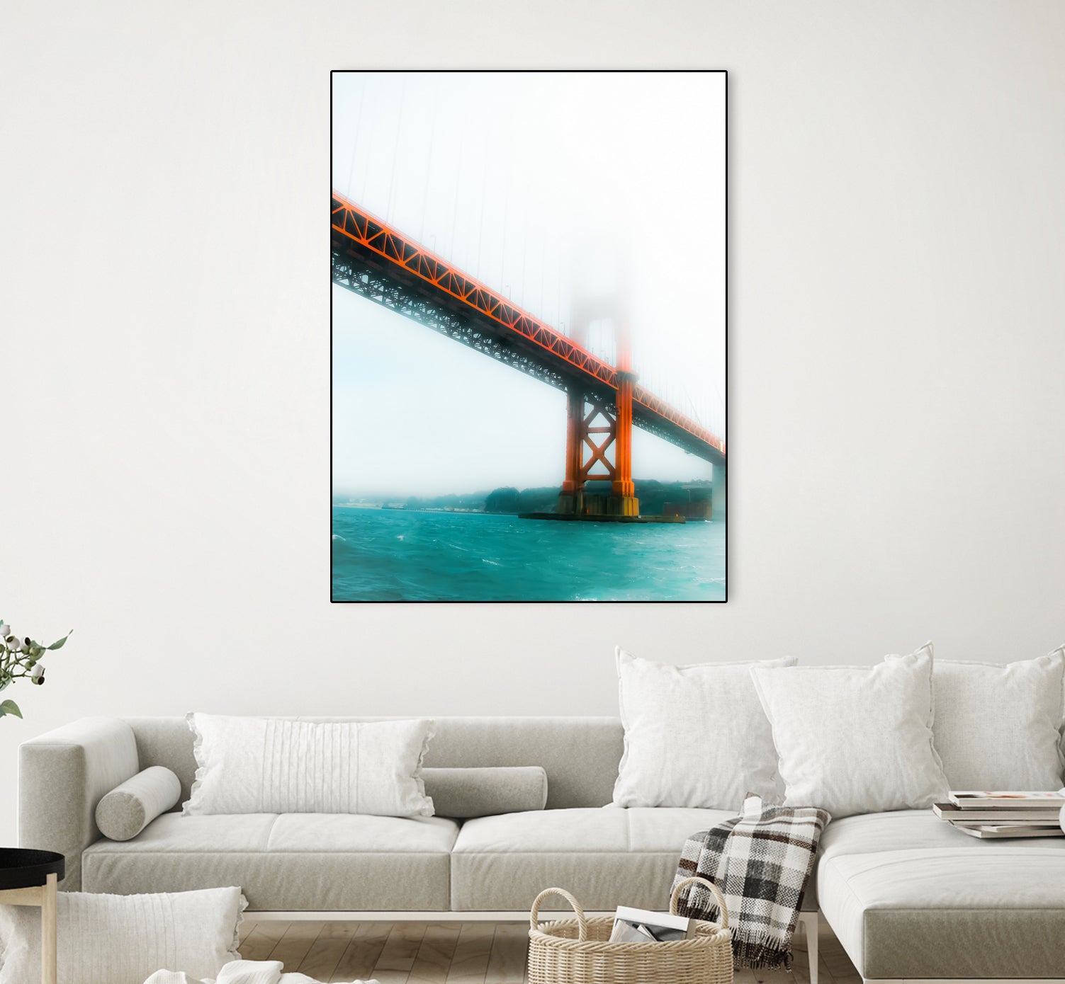 bridge and bay view at Golden Gate Bridge, San Francisco by sutee monchitnukul on GIANT ART - red photo manipulation