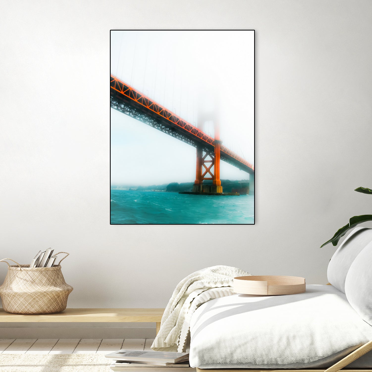 bridge and bay view at Golden Gate Bridge, San Francisco by sutee monchitnukul on GIANT ART - red photo manipulation