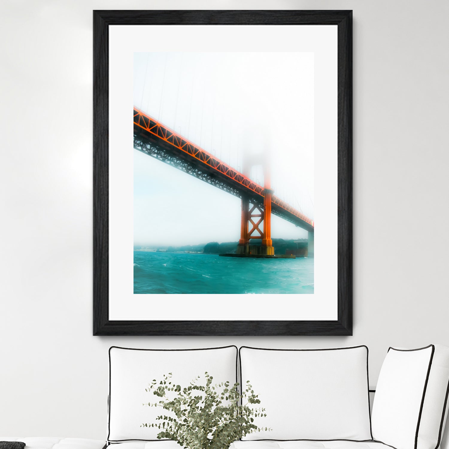 bridge and bay view at Golden Gate Bridge, San Francisco by sutee monchitnukul on GIANT ART - red photo manipulation