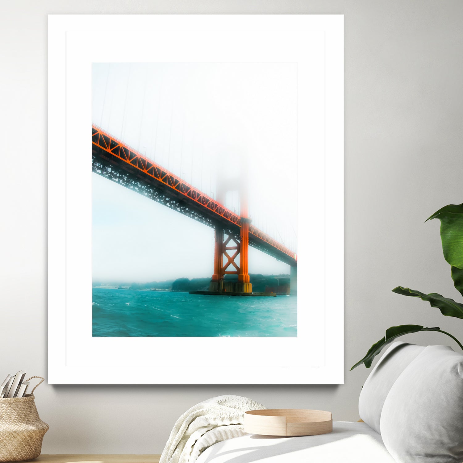 bridge and bay view at Golden Gate Bridge, San Francisco by sutee monchitnukul on GIANT ART - red photo manipulation