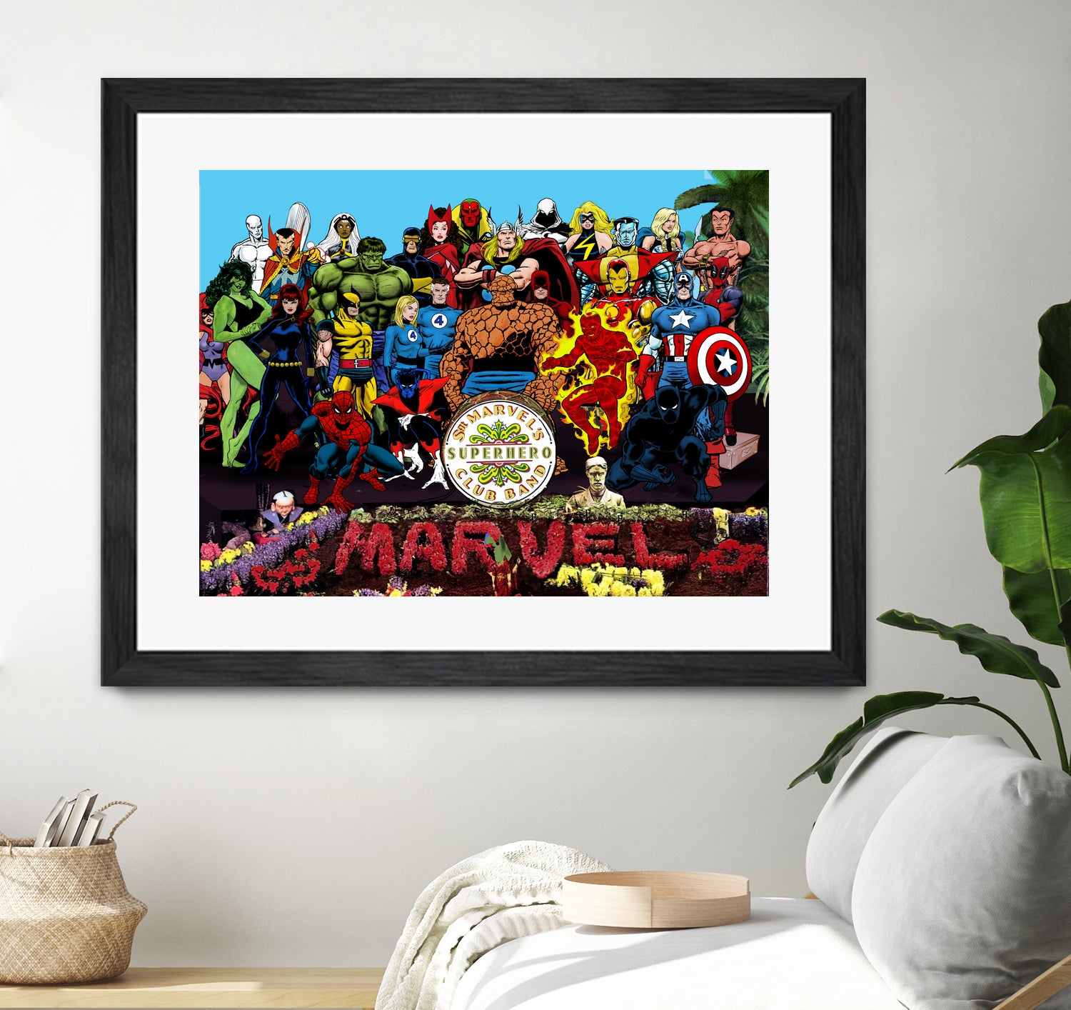 Sgt Marvels Superhero Club Band by Dan Avenell on GIANT ART - black digital painting