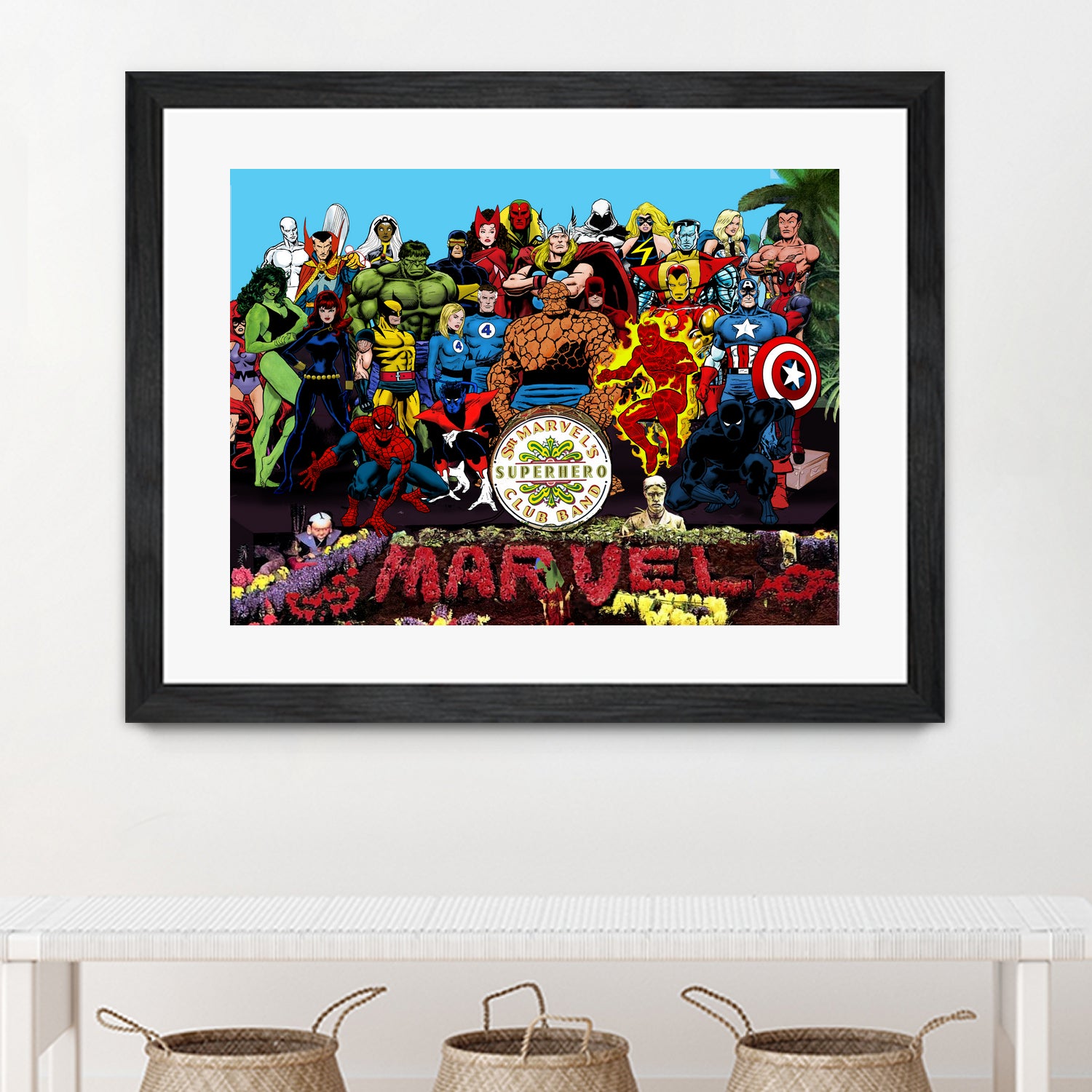 Sgt Marvels Superhero Club Band by Dan Avenell on GIANT ART - black digital painting