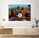 Sgt Marvels Superhero Club Band by Dan Avenell on GIANT ART - black digital painting