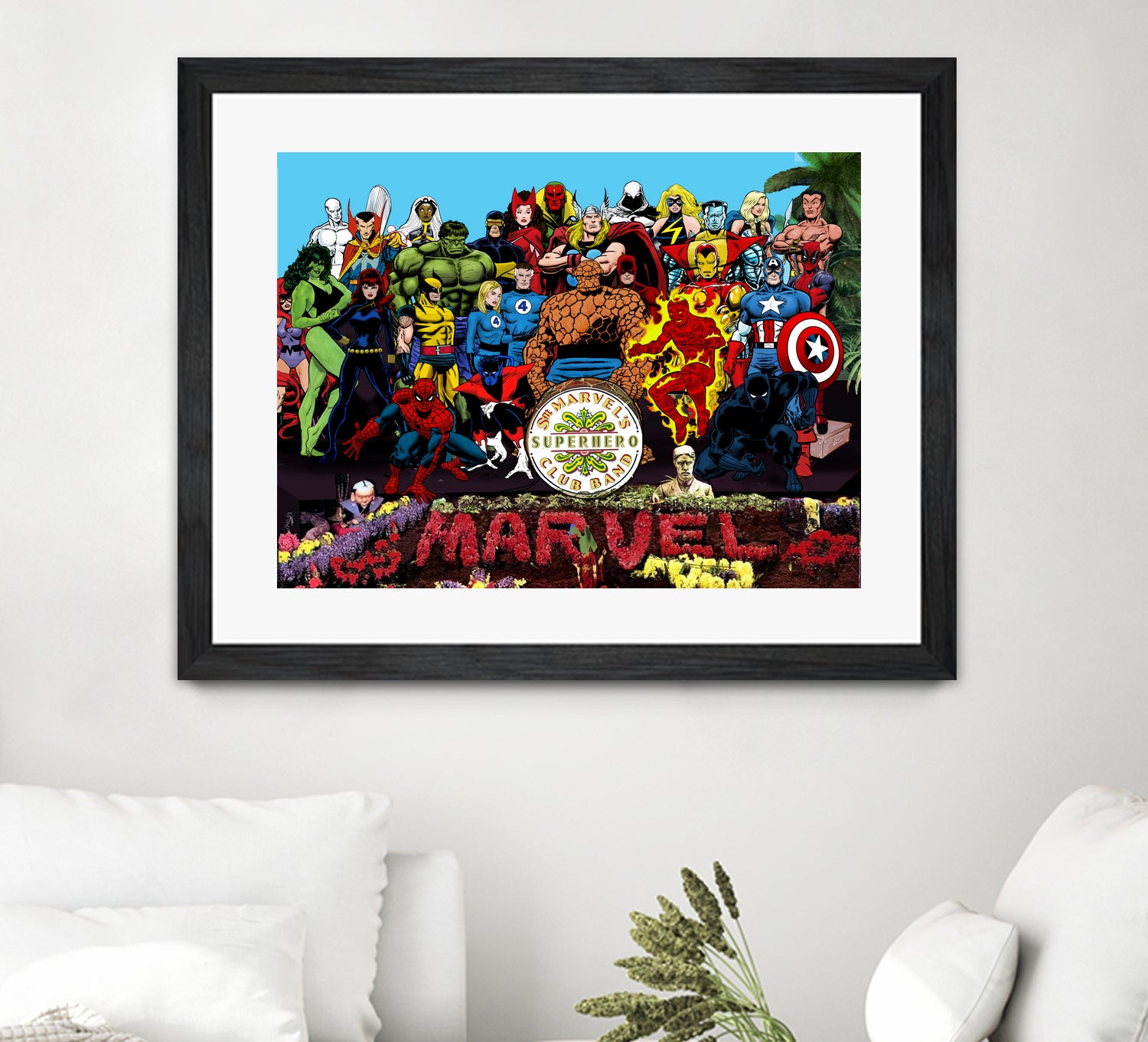 Sgt Marvels Superhero Club Band by Dan Avenell on GIANT ART - black digital painting