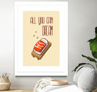 nigiri sake sleep by Paola Morpheus on GIANT ART - yellow vector illustration