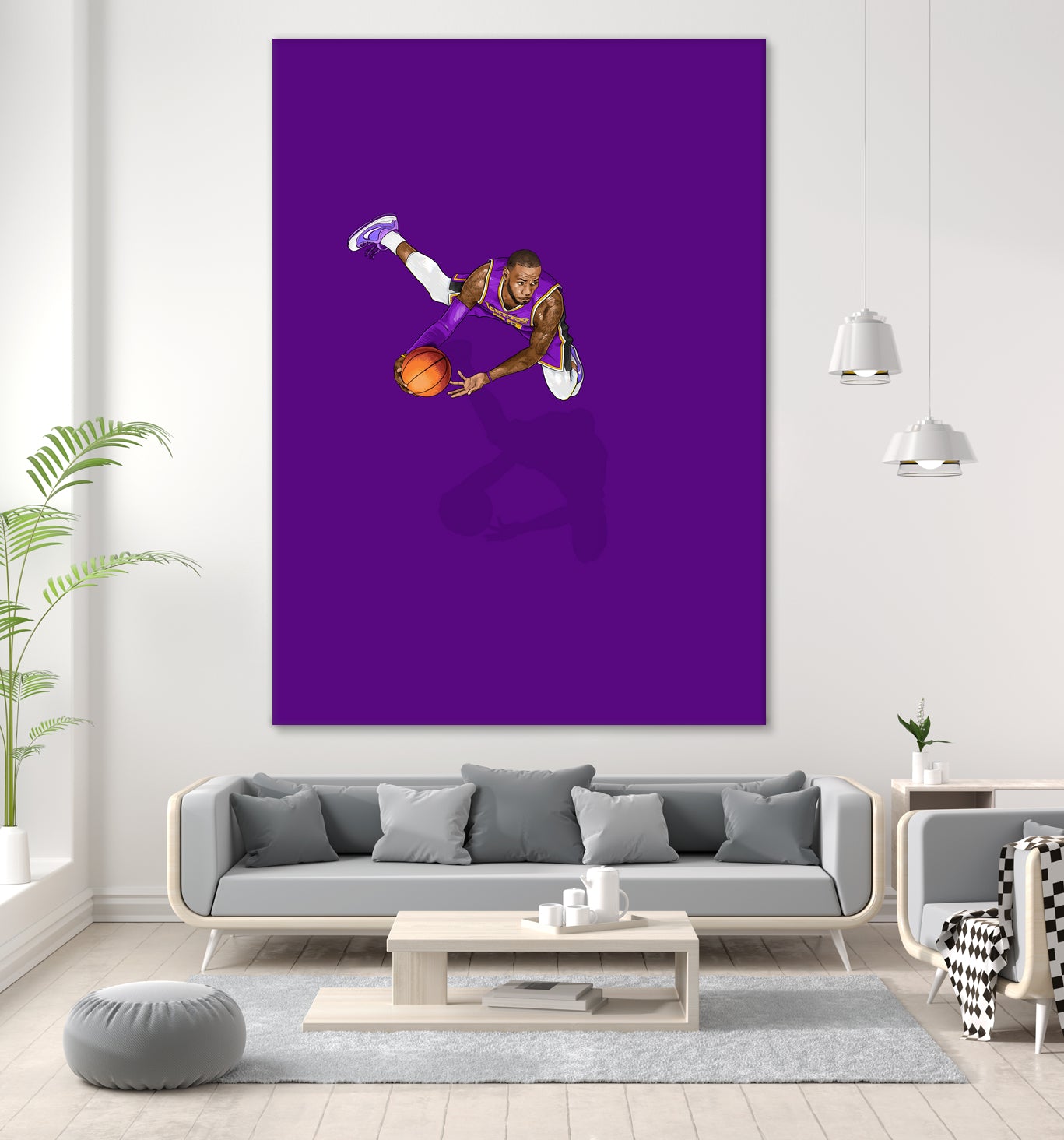 Frequent Fliers / LeBron by Jason Ratliff on GIANT ART - fuchsia digital painting