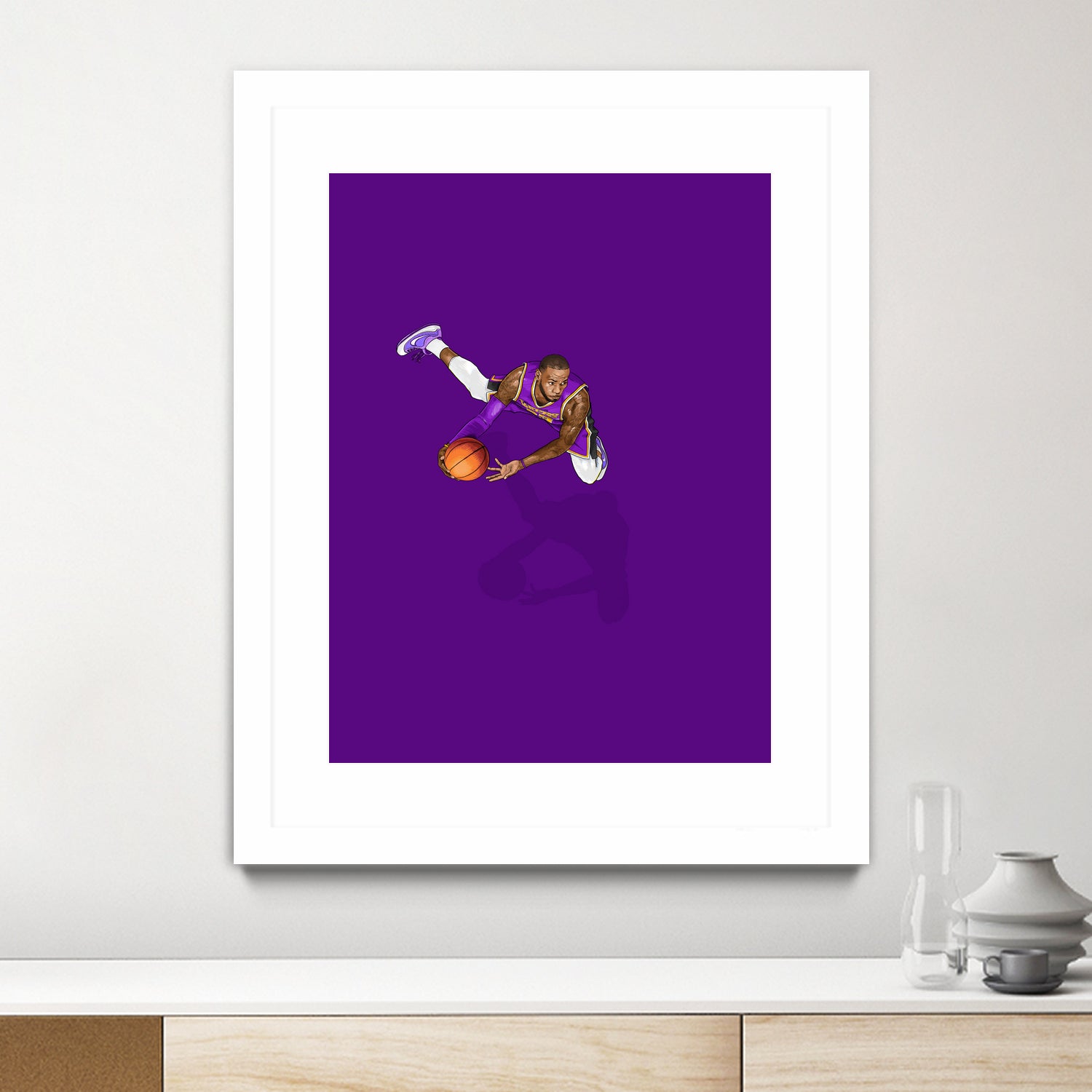 Frequent Fliers / LeBron by Jason Ratliff on GIANT ART - fuchsia digital painting