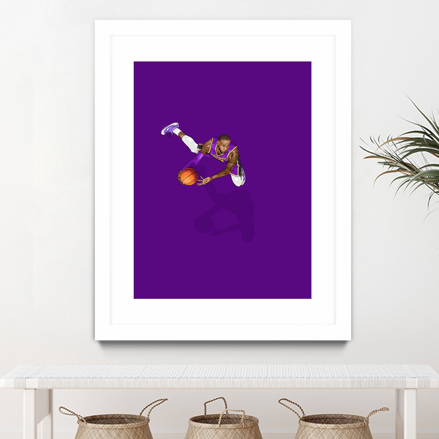 Frequent Fliers / LeBron by Jason Ratliff on GIANT ART - fuchsia digital painting