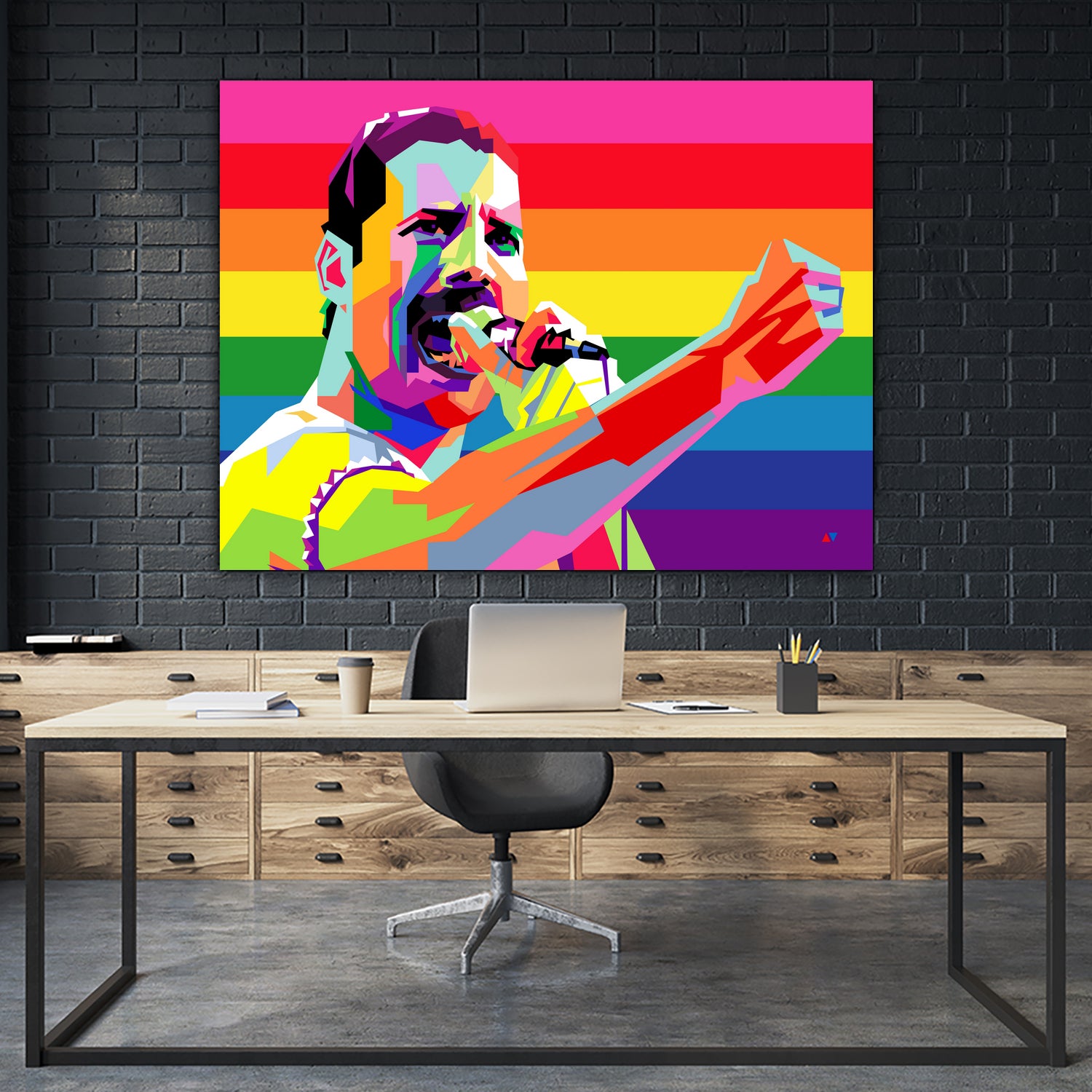 freddy mercury pride by Ahmad Nusyirwan on GIANT ART - yellow digital drawing