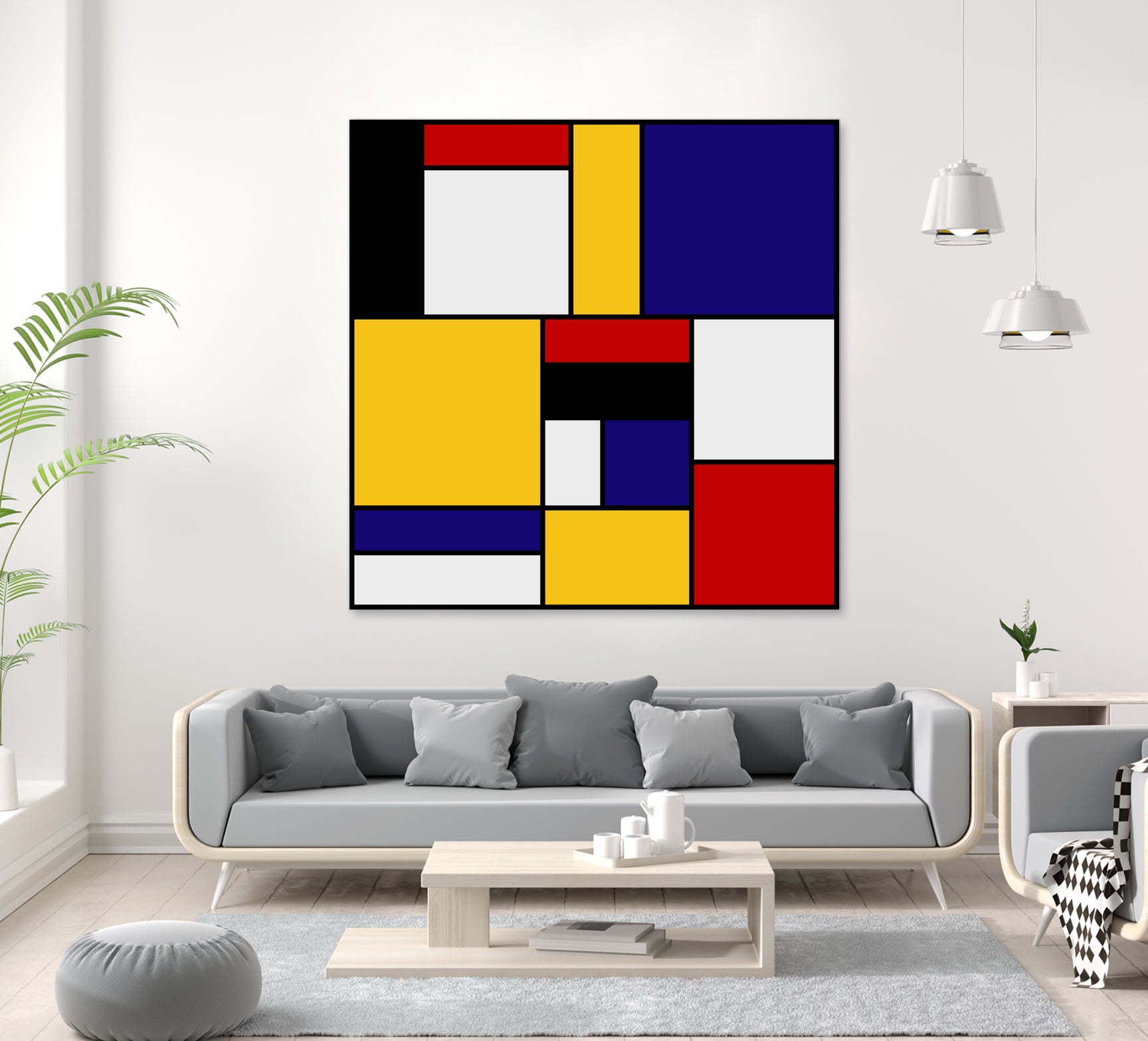 Mondrian De Stijl by Saadana Shanmukam on GIANT ART - yellow digital drawing