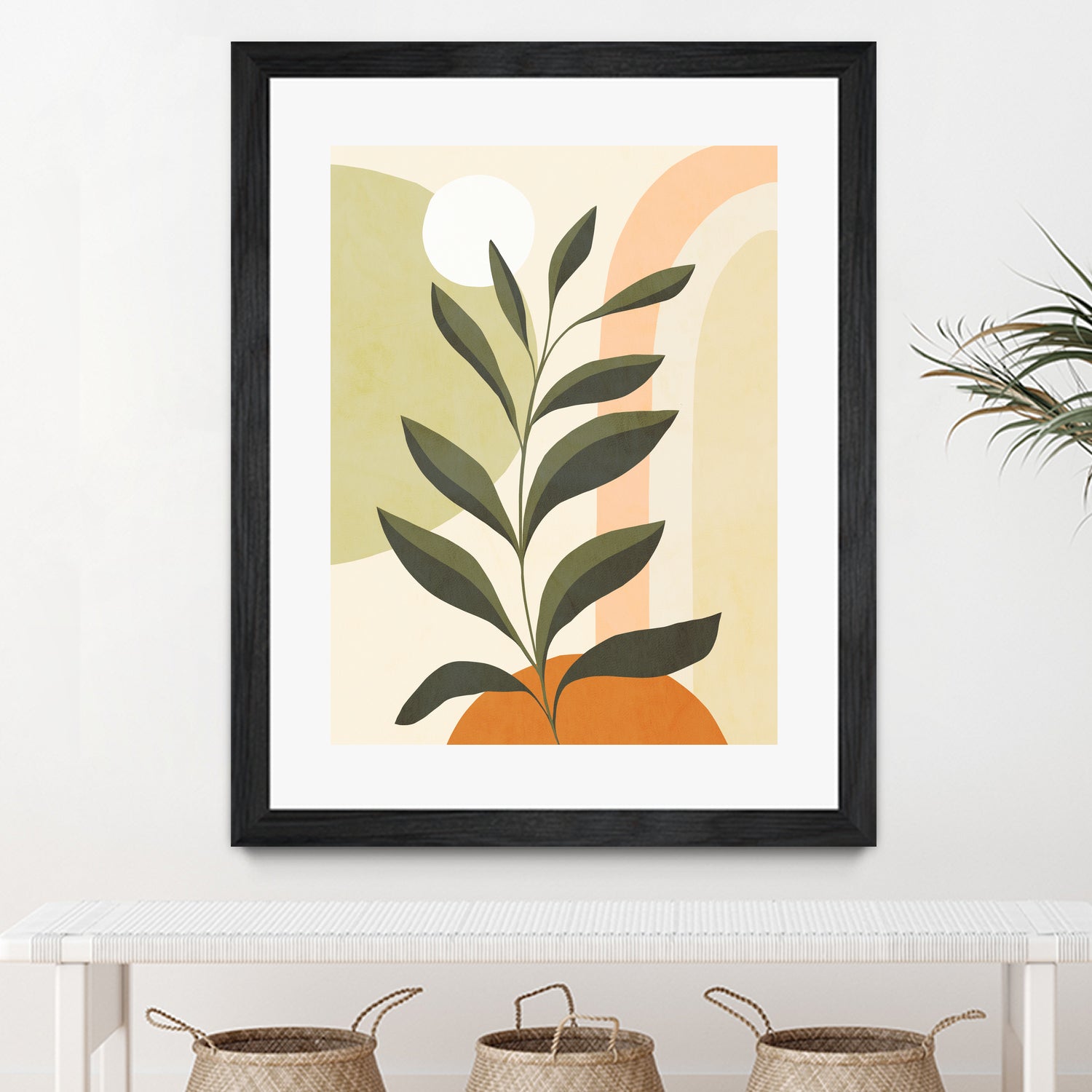 Earthy Tropical Foliage nº1 by Dominique Van Roey on GIANT ART - brown digital drawing