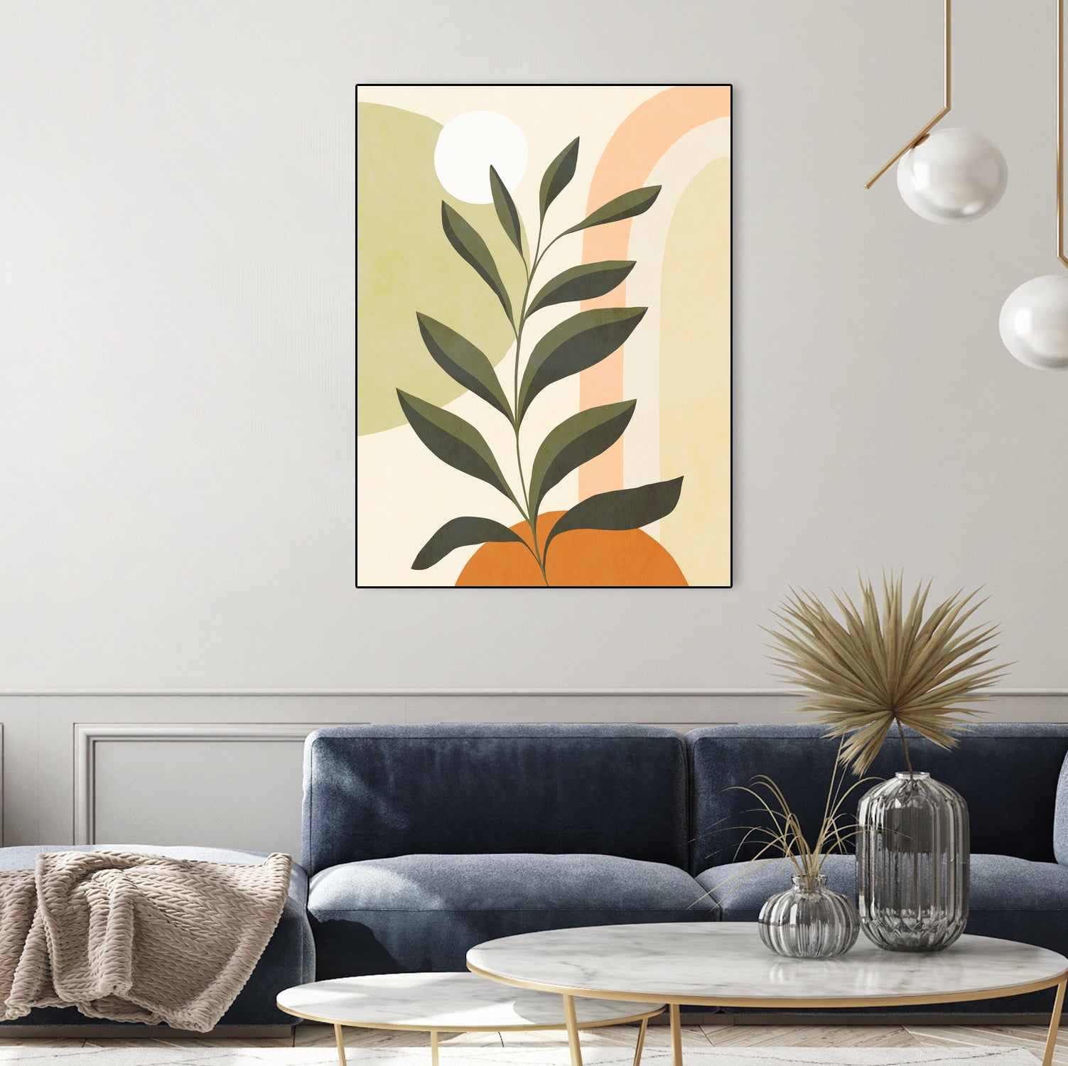 Earthy Tropical Foliage nº1 by Dominique Van Roey on GIANT ART - brown digital drawing