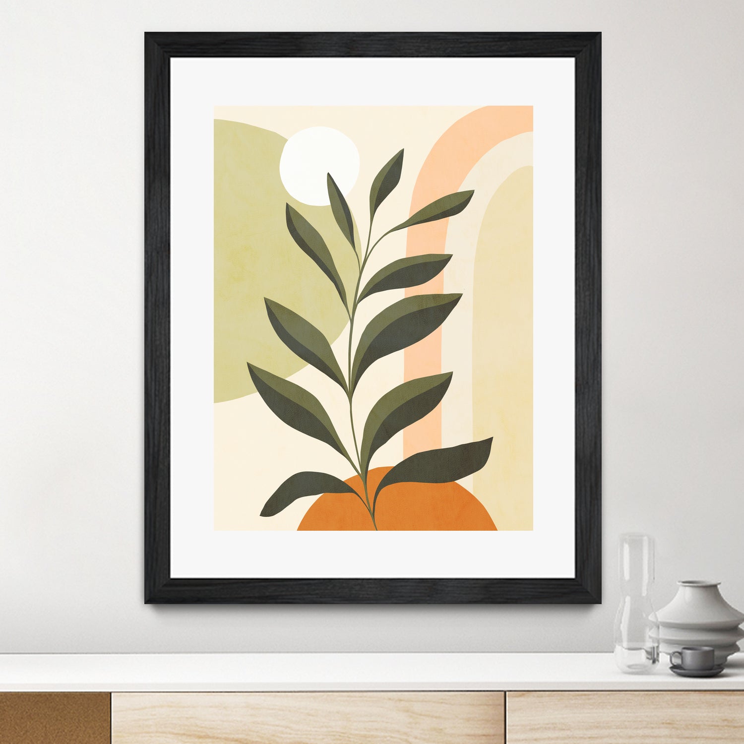 Earthy Tropical Foliage nº1 by Dominique Van Roey on GIANT ART - brown digital drawing