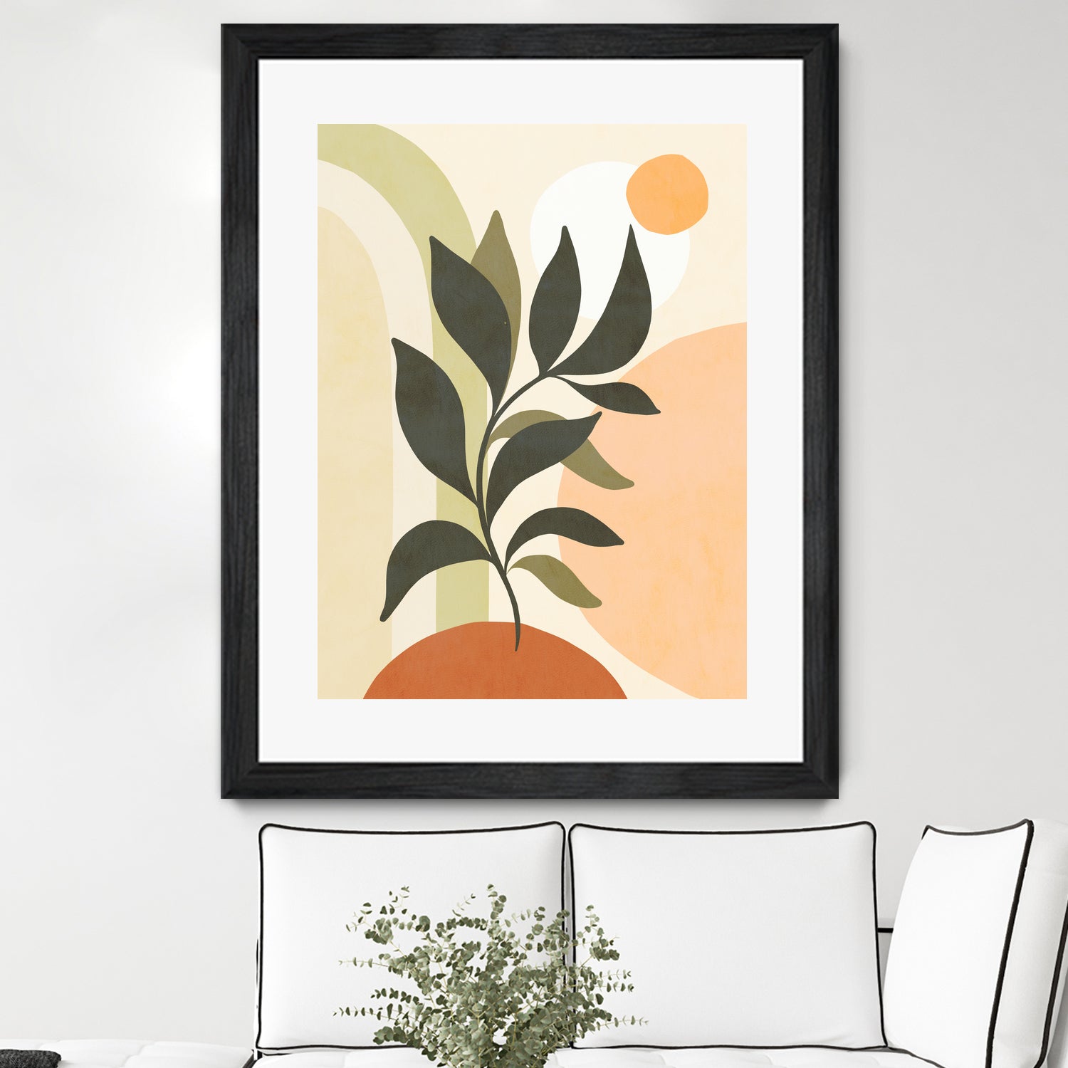 Earthy Tropical Foliage nº2 by Dominique Van Roey on GIANT ART - brown digital drawing