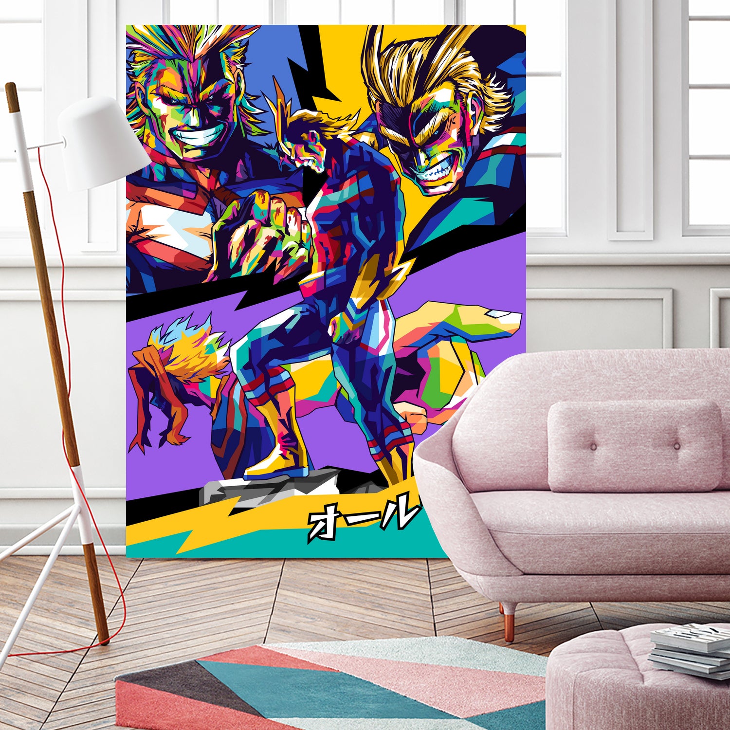 All Might Boku No Hero by Shichiro Ken on GIANT ART - blue digital drawing