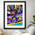 All Might Boku No Hero by Shichiro Ken on GIANT ART - blue digital drawing