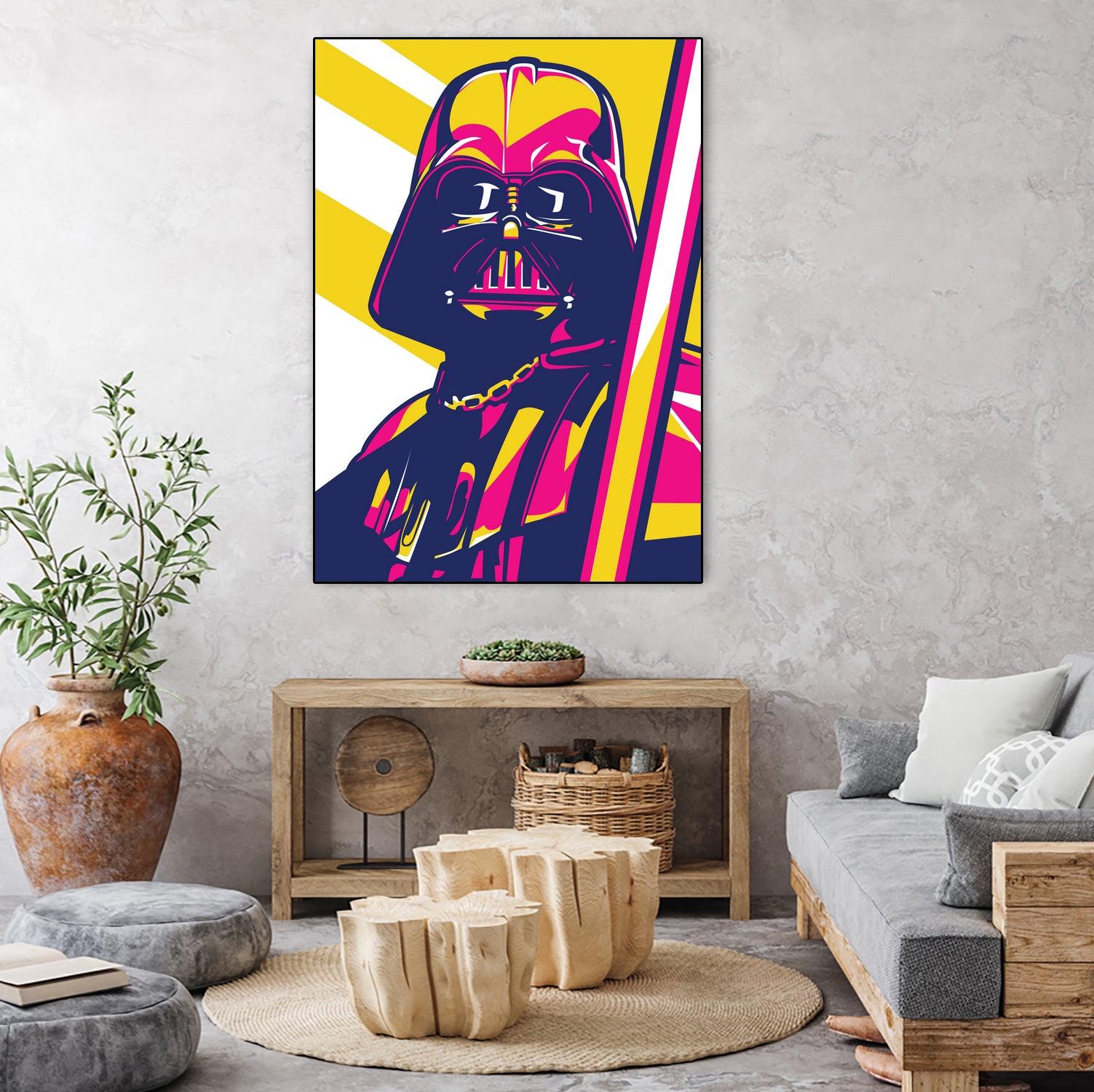 Darth Vader by Art Style on GIANT ART - orange vector illustration