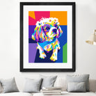 Dog by Art Style on GIANT ART - pink vector illustration