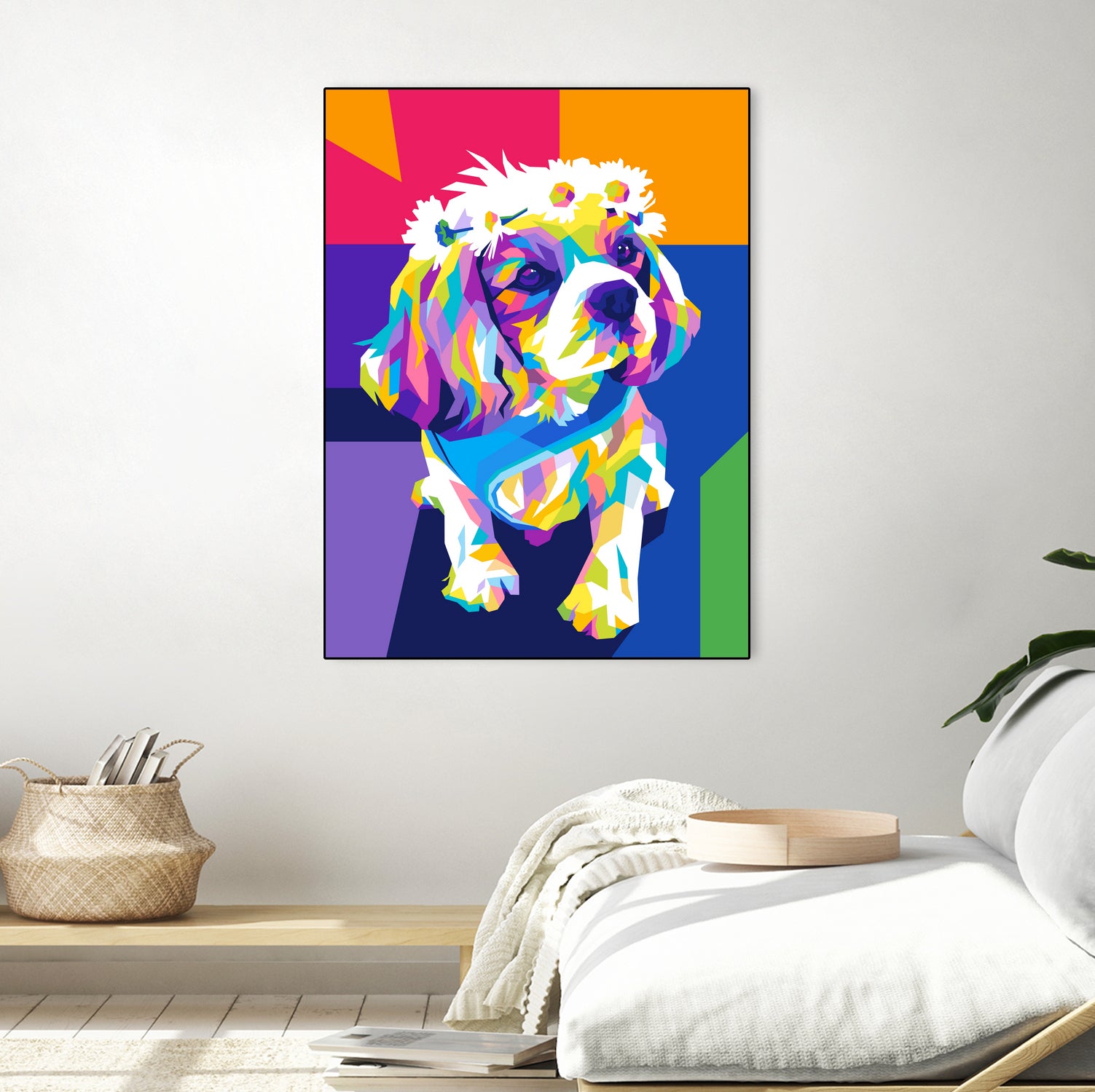 Dog by Art Style on GIANT ART - pink vector illustration