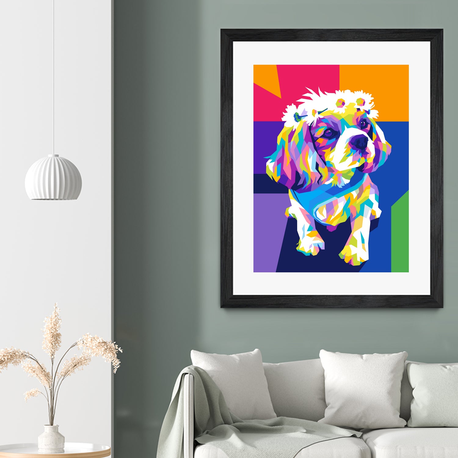 Dog by Art Style on GIANT ART - pink vector illustration