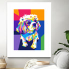 Dog by Art Style on GIANT ART - pink vector illustration