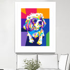 Dog by Art Style on GIANT ART - pink vector illustration