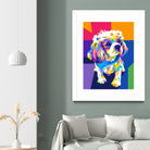 Dog by Art Style on GIANT ART - pink vector illustration