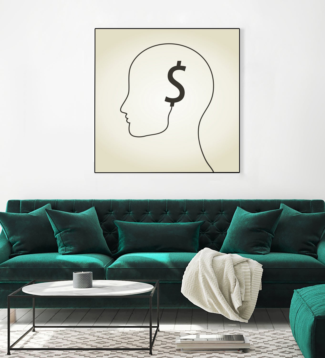 Dollar a head by Aleksandr Vector on GIANT ART - white vector illustration