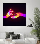 Psychedelic Energy Hands 1 (GIF) by Francois Martin Painchaud on GIANT ART - pink character design