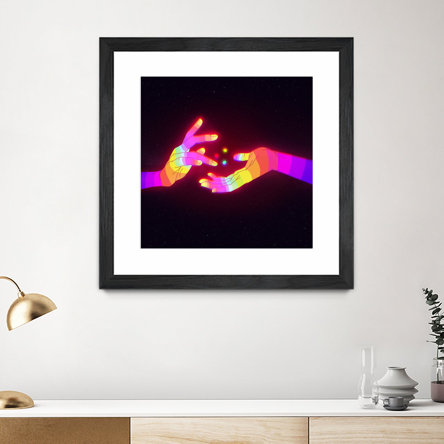 Psychedelic Energy Hands 1 (GIF) by Francois Martin Painchaud on GIANT ART - pink character design