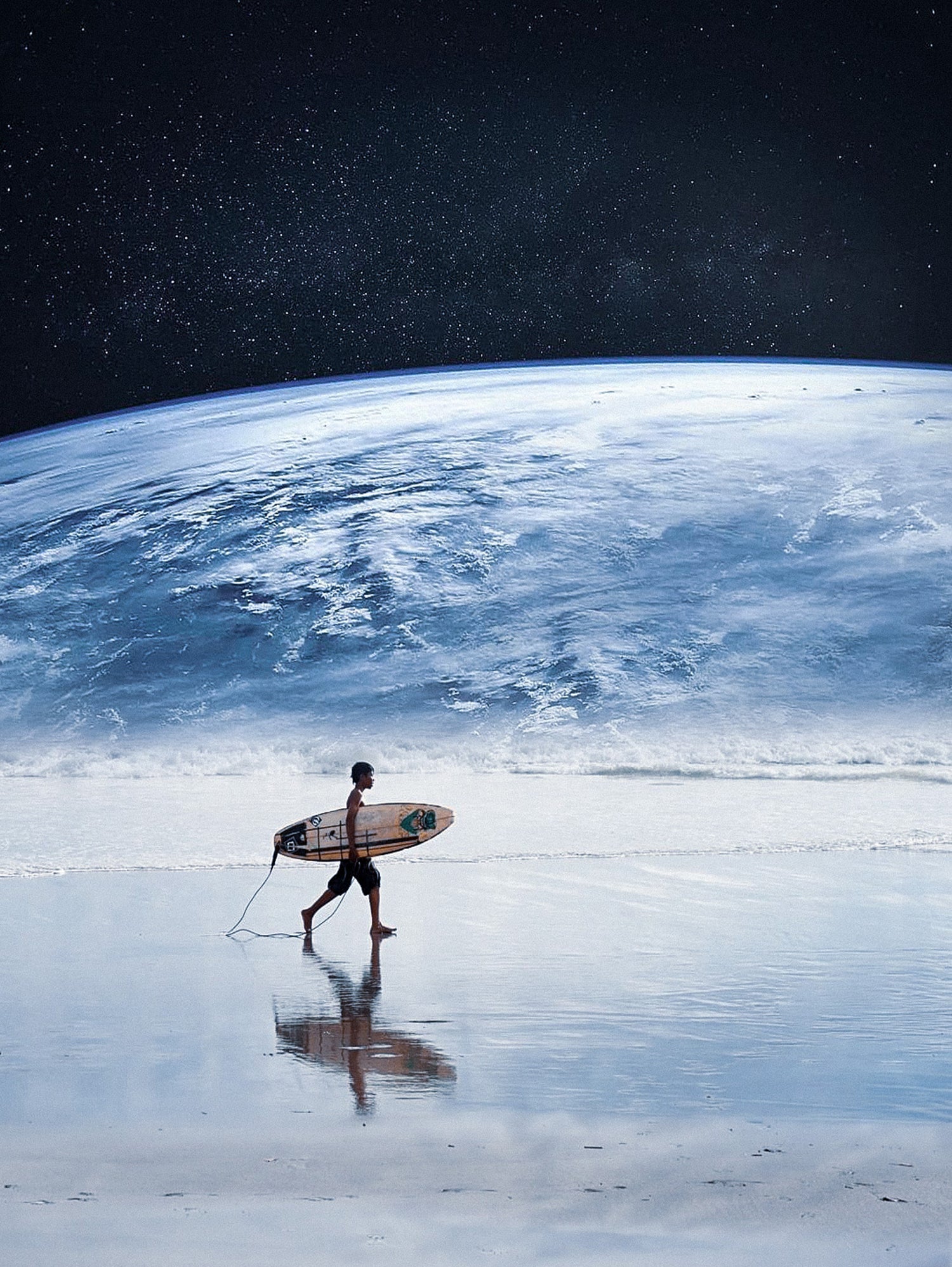 Earth Surfing by Murat Akyol on GIANT ART - white digital painting