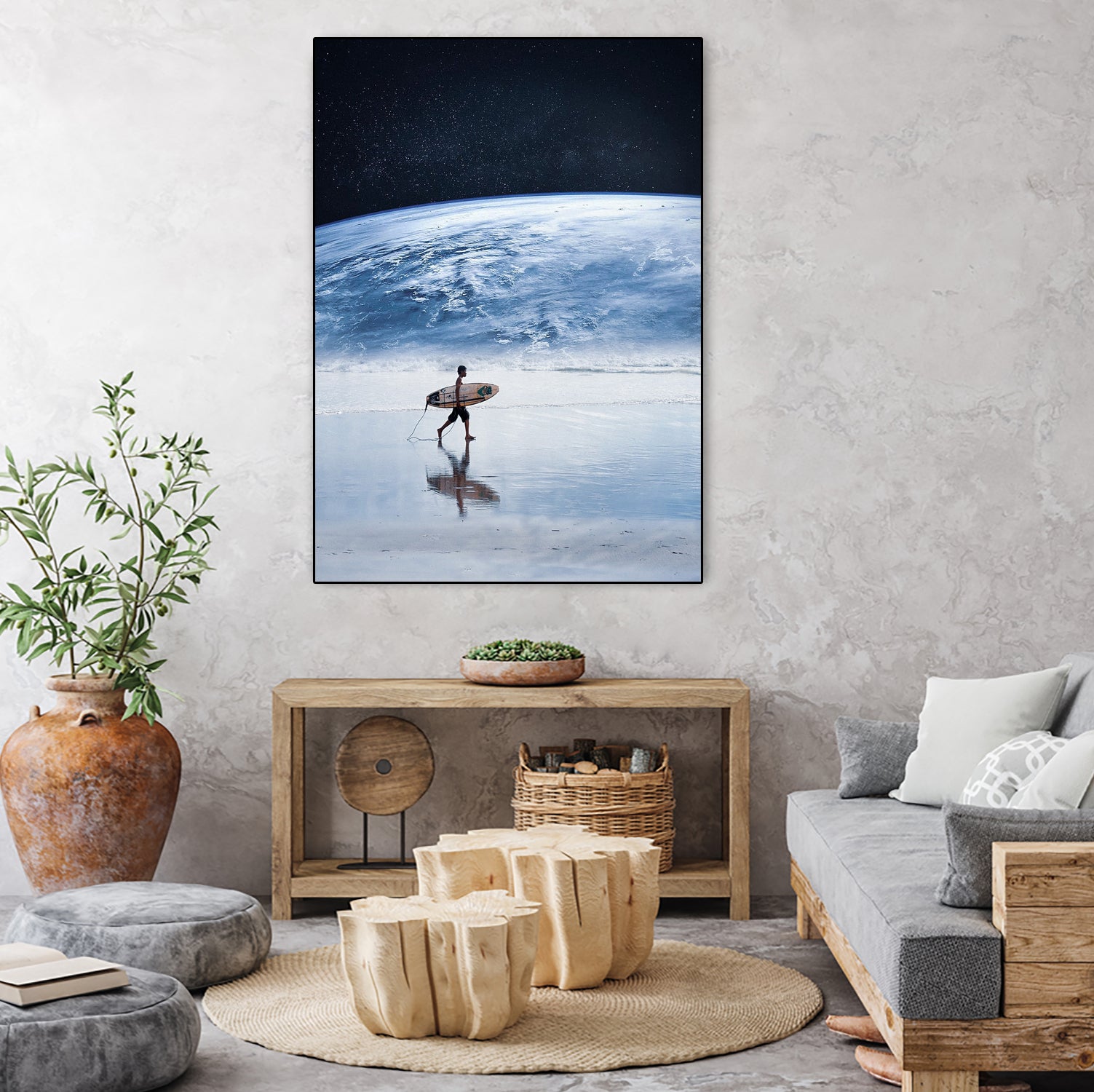 Earth Surfing by Murat Akyol on GIANT ART - white digital painting